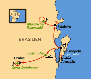 Karte: Südbrasilien multiaktiv 